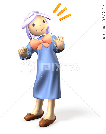驚く征服の少女を表す3DCGイラスト 5273617