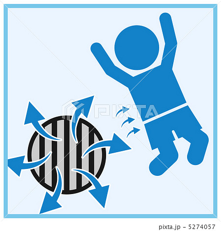 プール 吸水 注意 1のイラスト素材