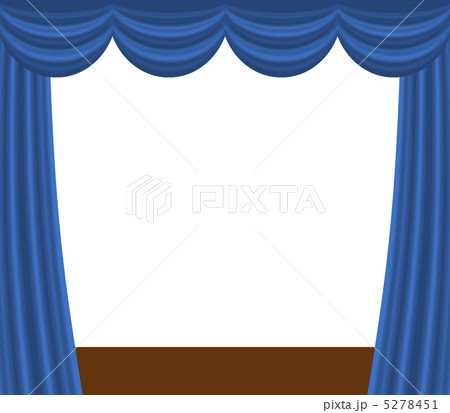 Blue stage curtain - Stock Illustration [5278451] - PIXTA