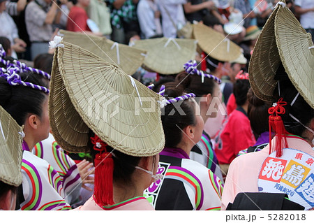 阿波踊りで準備待ちする女性達 阿波踊りで準備待ちする女性達 5282018