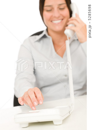 Phone close-up happy businesswoman attractive call 5285698