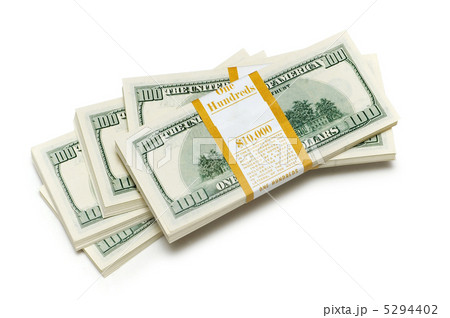 Ten thousand dollar stacks on the white Ten thousand dollar stacks on the white 5294402