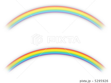 二種の虹のイラスト素材