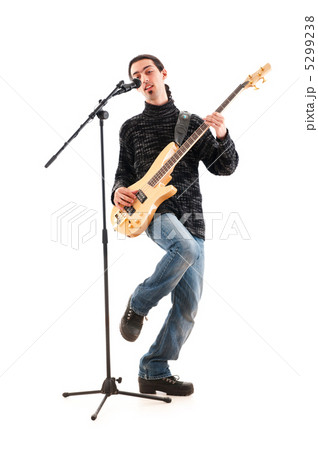 Guitar player isolated on the white background 5299238