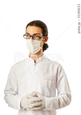 Male doctor isolated on the white 5299831