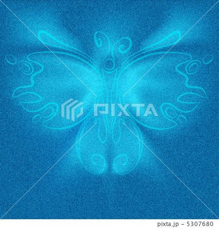 Futuristic butterfly on jeans texture background. Vector eps10. Futuristic butterfly on jeans texture background. Vector eps10. 5307680