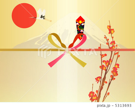 巳 富士山 熨斗 水引 背景 巳 富士山 熨斗 水引 背景 5313693