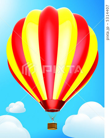 Hot air balloon on the blue sky Hot air balloon on the blue sky 5314407