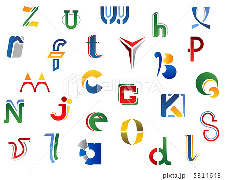 Set of alphabet symbols 5314643