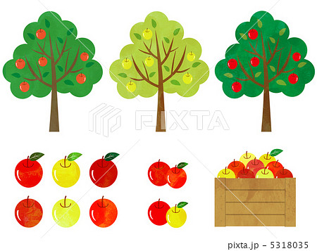 りんごの木のイラスト素材