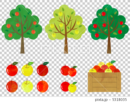 りんごの木のイラスト素材