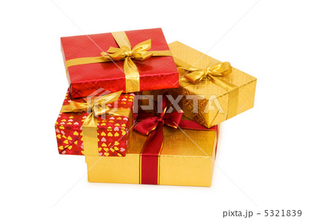 Gift boxes isolated on the white background Gift boxes isolated on the white background 5321839