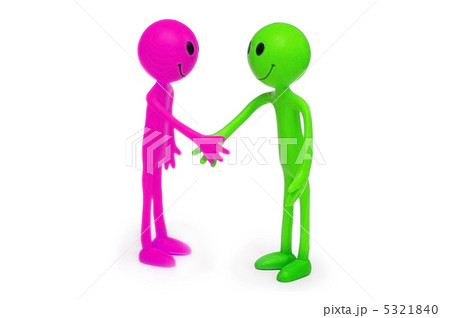 Two smilies shaking hands isolated on white Two smilies shaking hands isolated on white 5321840