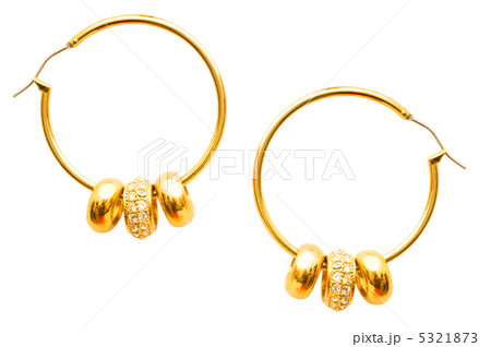 Pair of earrings isolated on the white background 5321873