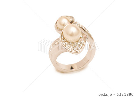Golden ring isolated on the white background 5321896
