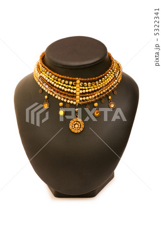 Woman necklace isolated on the white background Woman necklace isolated on the white background 5322341