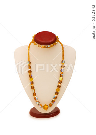 Woman necklace isolated on the white background Woman necklace isolated on the white background 5322342