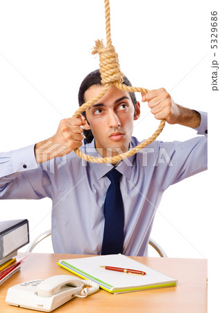 Businessman with thoughts of suicide 5329686