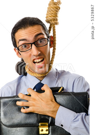 Businessman with thoughts of suicide 5329867