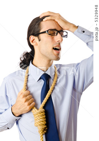 Businessman with thoughts of suicide 5329948