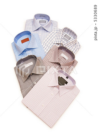 Various shirts isolated on the white background Various shirts isolated on the white background 5330689