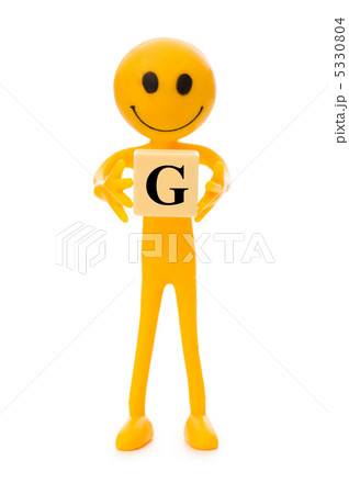 Smiley holding the letter isolated on white Smiley holding the letter isolated on white 5330804