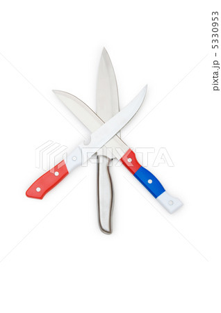 Metal knives isolated on the white background Metal knives isolated on the white background 5330953
