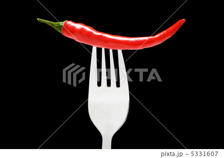 Red pepper isolated on the black background 5331607