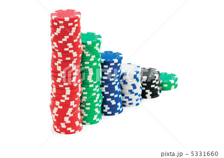 Casino chips isolated on the white background 5331660