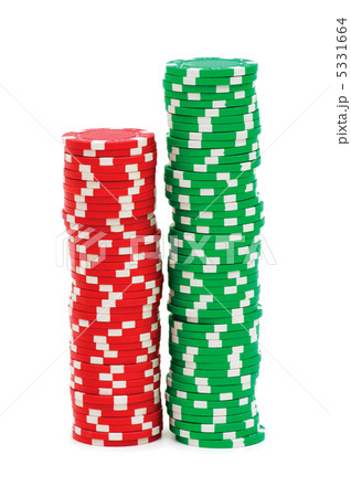 Stack of chips isolated on the white background 5331664
