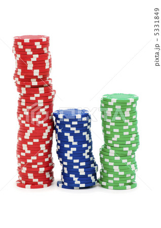 Stack of chips isolated on the white background 5331849