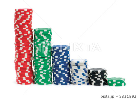 Casino chips isolated on the white background 5331892