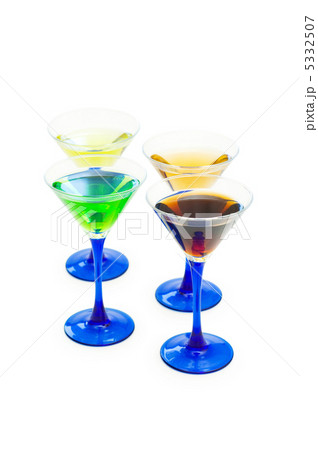 Various cocktails isolated on the white background Various cocktails isolated on the white background 5332507