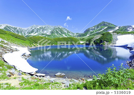 みくりが池に映る夏の雄山 5336019