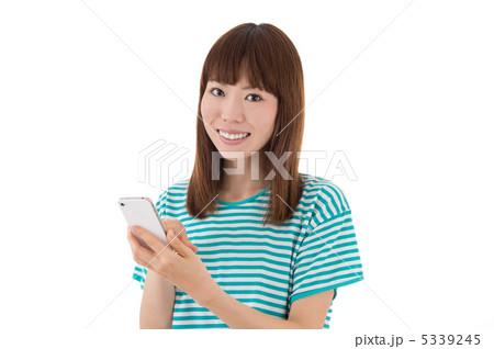 ボーダーのTシャツを着た女性 5339245