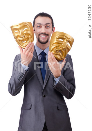 Businessman with mask concealing his identity Businessman with mask concealing his identity 5347150