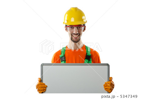 Builder isolated on the white Builder isolated on the white 5347349
