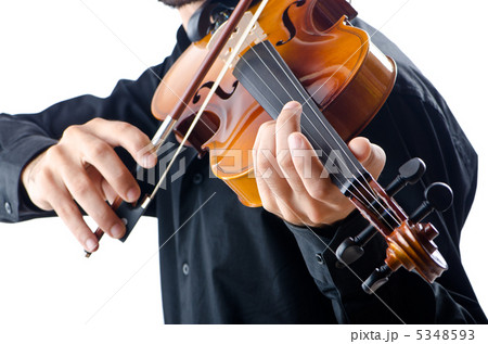 Violin player isolated on white Violin player isolated on white 5348593