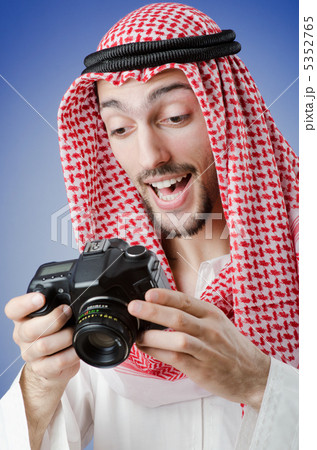 Arab photographer in studio shooting 5352765
