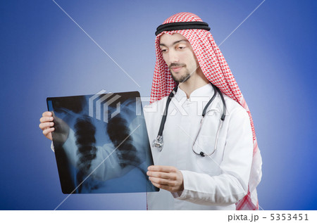 Arab doctor with x-ray print 5353451