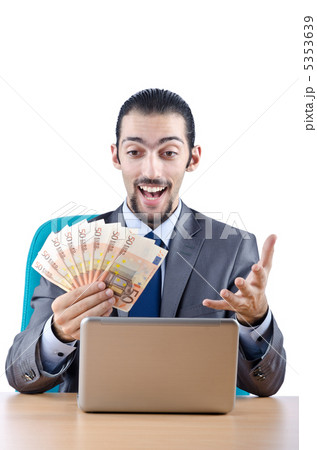 Man with euro banknotes 5353639