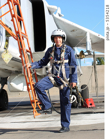 The military pilot in the plane 5354218