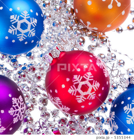 christmas balls with snowflake symbols 5355344