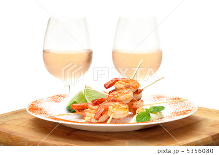 Fried King Prawns Served in Plate Fried King Prawns Served in Plate 5356080