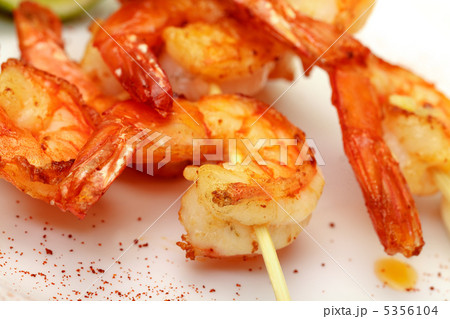 Fried King Prawns Served in Plate Fried King Prawns Served in Plate 5356104