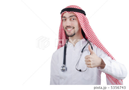 Young arab doctor with stethoscope 5356743