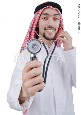 Young arab doctor with stethoscope 5357185
