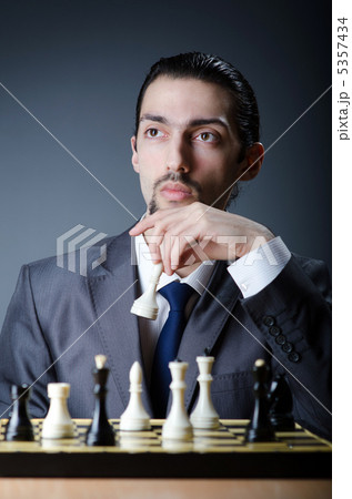 Chess player playing his game 5357434