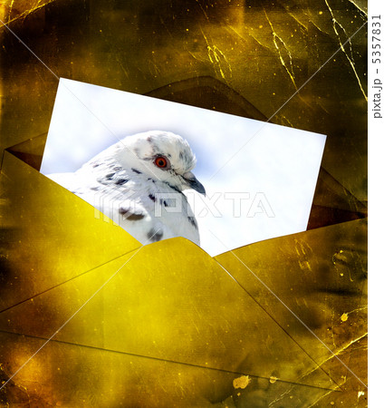vintage envelope on a grunge old paper 5357831