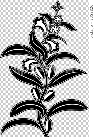 Sesame flower illustration black Sesame flower illustration black 5358826